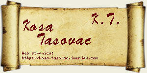 Kosa Tasovac vizit kartica